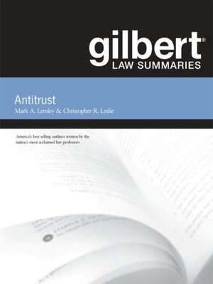 cover image of Gilbert Law Summaries on Antitrust, 11th